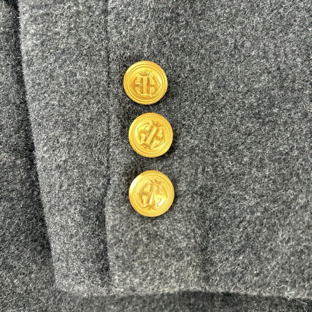 VTG 90s Ann Freedberg Mark Shale Blazer Womens Sz 6 Gray Wool Blend Made In USA - Picture 6 of 11